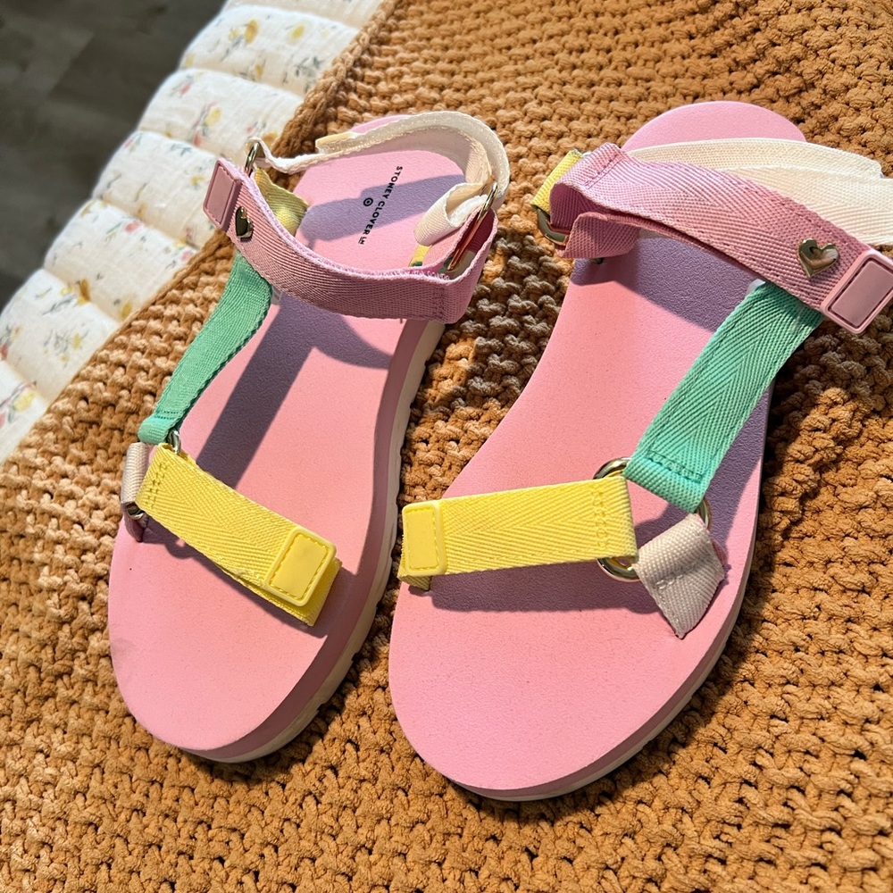 Women’s Pink Multi-Color Strap Sandals - Casual Summer Shoes